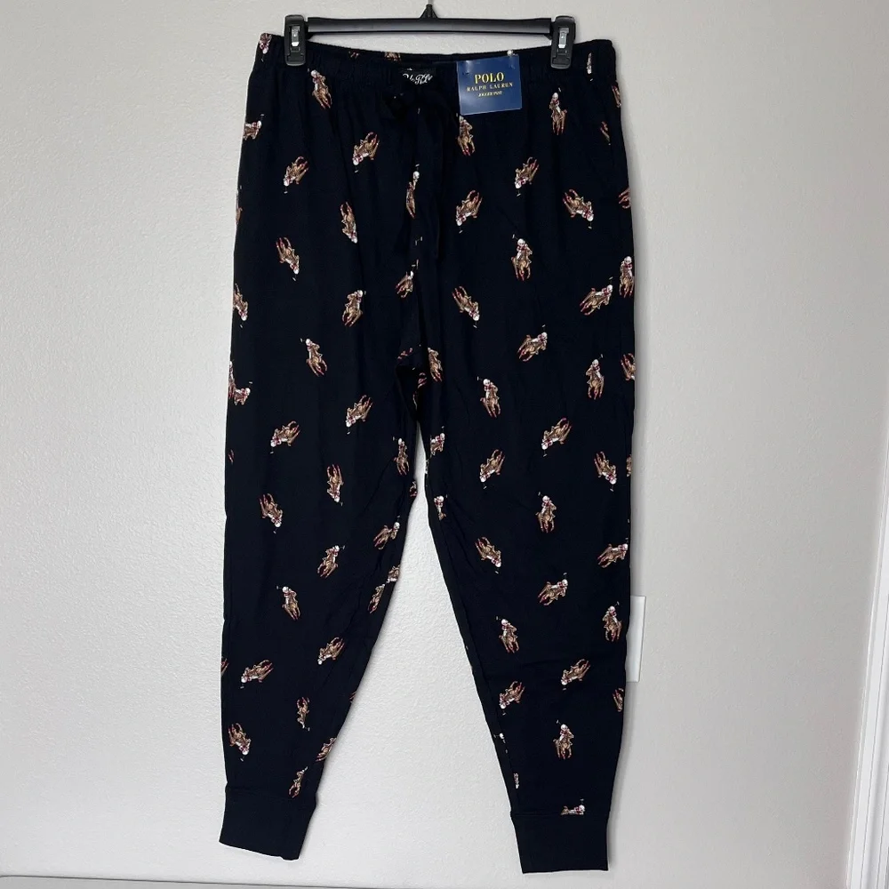Polo Ralph Lauren Men’s Knit Allover Logo Jogger Pajama Pants size XL